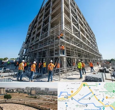 داربست در کوی وحدت شیراز