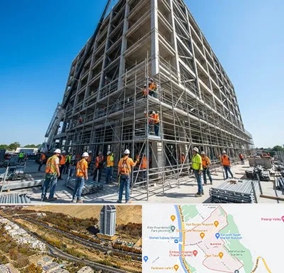 داربست در خیابان نیایش شیراز 