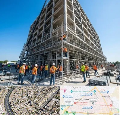 داربست در شهرک غرب مشهد