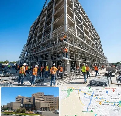 داربست در صیاد شیرازی مشهد