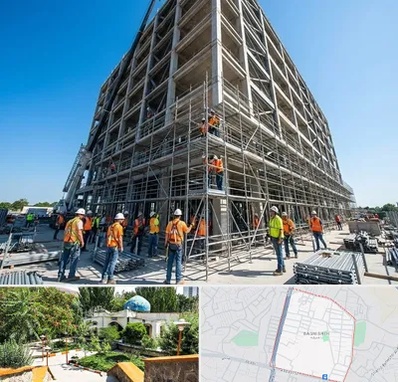 داربست در باغمیشه تبریز 