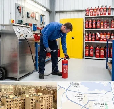 شارژ کپسول آتش نشانی در جنوب غرب تهران