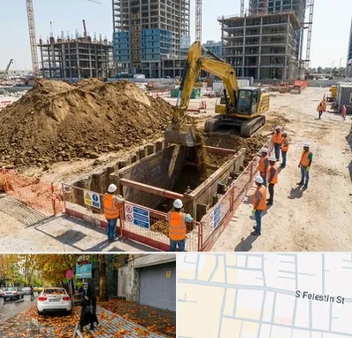 خاکبرداری و گودبرداری در خیابان فلسطین