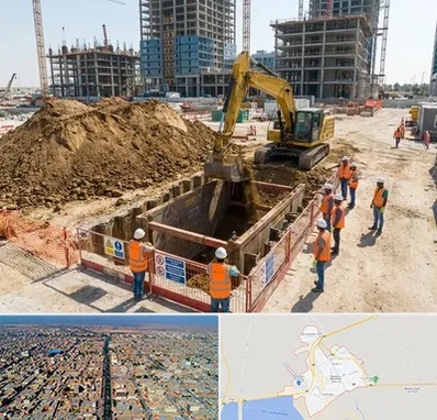 خاکبرداری و گودبرداری در بندر ماهشهر