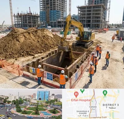 خاکبرداری و گودبرداری در ونک