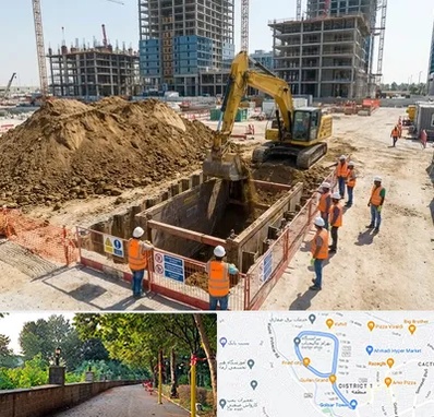 خاکبرداری و گودبرداری در بلوار گیلان رشت 