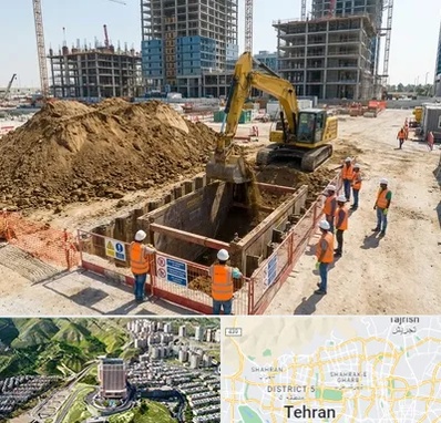خاکبرداری و گودبرداری در شمال تهران 