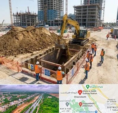 خاکبرداری و گودبرداری در قصرالدشت شیراز