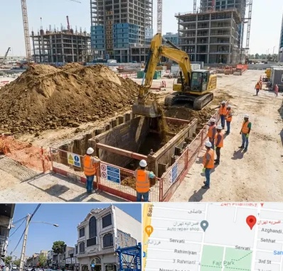خاکبرداری و گودبرداری در افسریه 