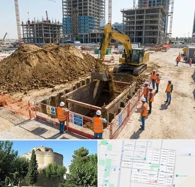 خاکبرداری و گودبرداری در مرداویج اصفهان
