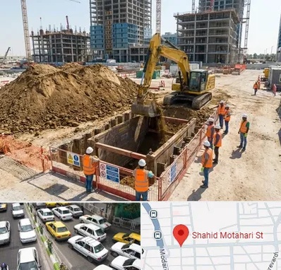 خاکبرداری و گودبرداری در مطهری تهران