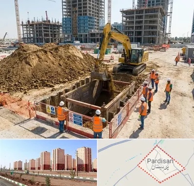 خاکبرداری و گودبرداری در پردیسان قم