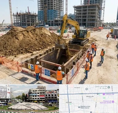 خاکبرداری و گودبرداری در مرکز تهران 