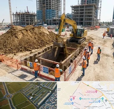 خاکبرداری و گودبرداری در الهیه مشهد