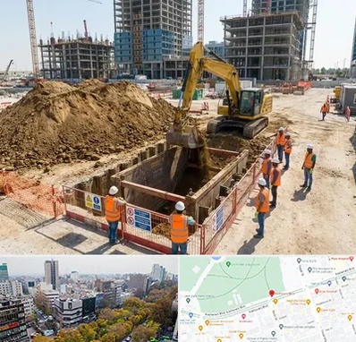 خاکبرداری و گودبرداری در بلوار کشاورز 
