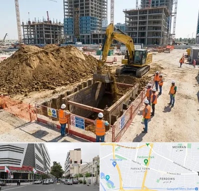 خاکبرداری و گودبرداری در بلوار فردوس