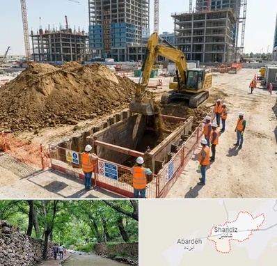 خاکبرداری و گودبرداری در شاندیز مشهد