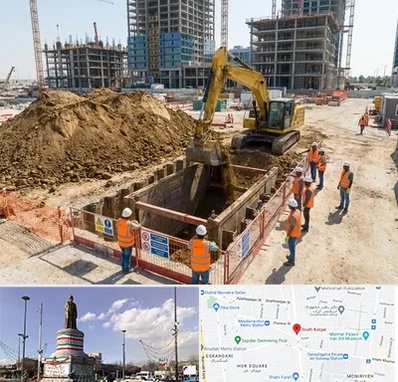 خاکبرداری و گودبرداری در کارگر جنوبی