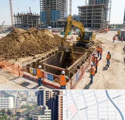 خاکبرداری و گودبرداری در خیابان بهشتی