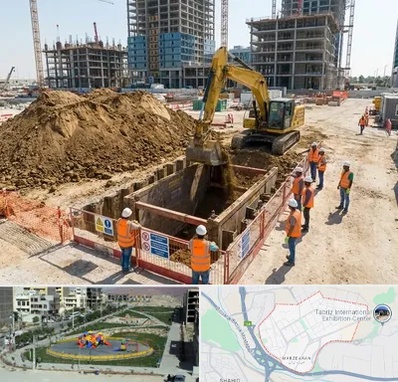 خاکبرداری و گودبرداری در مرزداران تبریز 