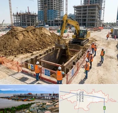 خاکبرداری و گودبرداری در بندر ترکمن