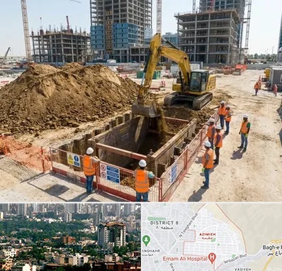 خاکبرداری و گودبرداری در عظیمیه کرج 