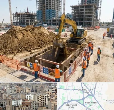 خاکبرداری و گودبرداری در جنوب شرق تهران