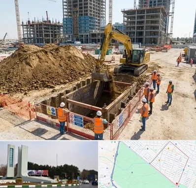 خاکبرداری و گودبرداری در بلوار فلسیطین مشهد 