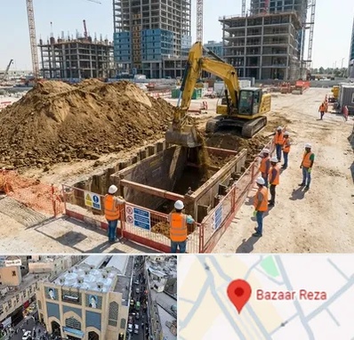 خاکبرداری و گودبرداری در بازار رضا مشهد