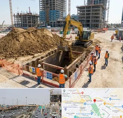 خاکبرداری و گودبرداری در بلوار توس مشهد 