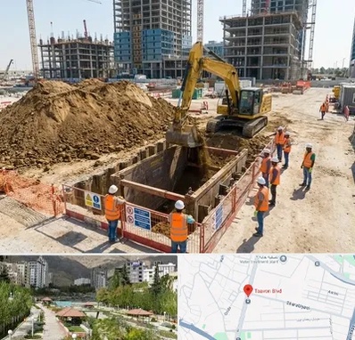 خاکبرداری و گودبرداری در بلوار تعاون