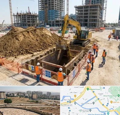 خاکبرداری و گودبرداری در کوی وحدت شیراز 
