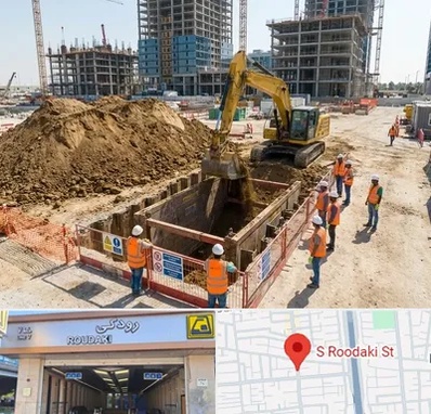 خاکبرداری و گودبرداری در رودکی