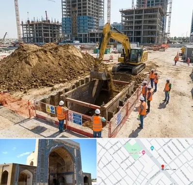 خاکبرداری و گودبرداری در مصلی مشهد 