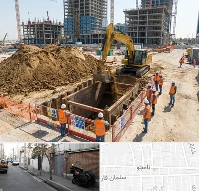 خاکبرداری و گودبرداری در خیابان نامجو