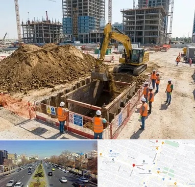 خاکبرداری و گودبرداری در بلوار معلم مشهد 