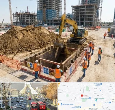 خاکبرداری و گودبرداری در خیابان آزادی 