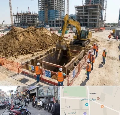 خاکبرداری و گودبرداری در چهارراه استانبول