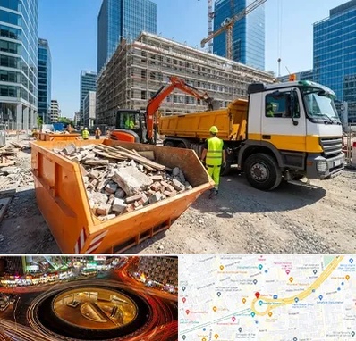 حمل نخاله ساختمانی در میدان ولیعصر
