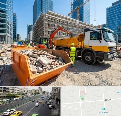 حمل نخاله ساختمانی در خیابان دامپزشکی