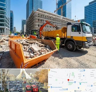حمل نخاله ساختمانی در خیابان آزادی 
