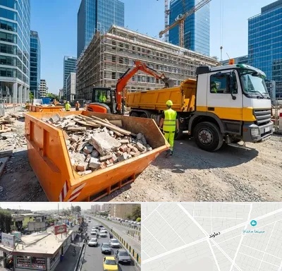 حمل نخاله ساختمانی در خیابان دماوند