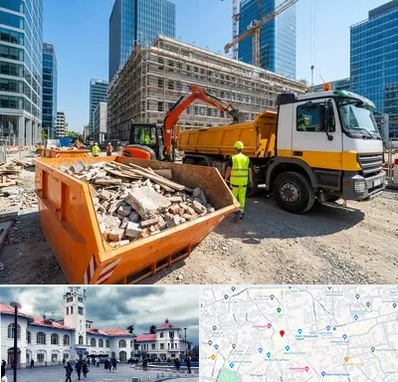 حمل نخاله ساختمانی در میدان شهرداری رشت