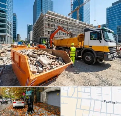 حمل نخاله ساختمانی در خیابان فلسطین 