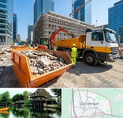حمل نخاله ساختمانی در صومعه سرا