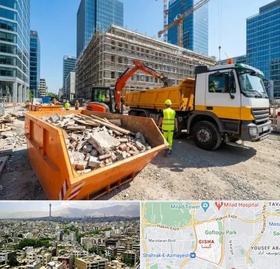 حمل نخاله ساختمانی در گیشا 