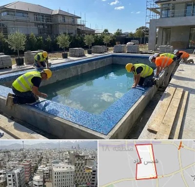 ساخت استخر در شمس آباد تهران