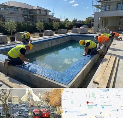 ساخت استخر در خیابان آزادی 