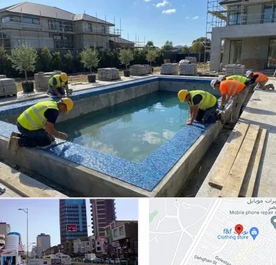 ساخت استخر در چهارراه طالقانی کرج