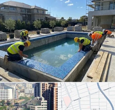 ساخت استخر در خیابان بهشتی 